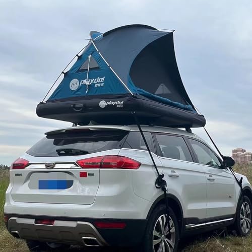 2 Person Inflatable Car Rooftop Tent Easy Set-up Large Outdoor Glamping Camping Tent for SUV,Truck and Universal Auto Self-Driving Touring