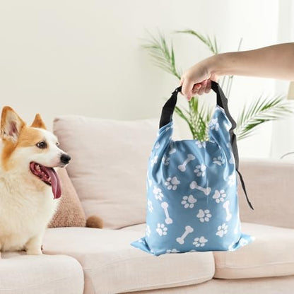 2Packs Dog Travel Bag,10 lb Dog Food Storage Container, Large Capacity Pet Travel Accessories, Reusable Dogs Food Carrier for Camping with 2Packs Collapsible Dogs Bowls,Perfect for Camping Trip