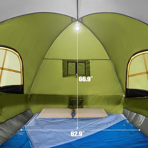 GoHimal Pickup Truck Bed Tent, 5.5-6.0FT Truck Tent for Camping（Green）