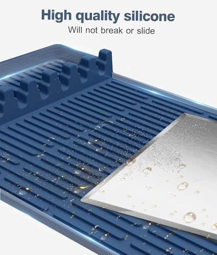Silicone Grill Mat for Blackstone Griddle Accessories, 8-Slot Tool Mat