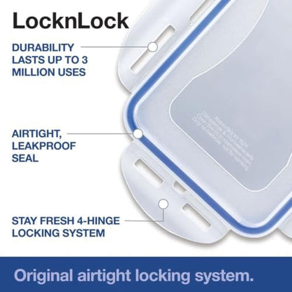 LOCK & LOCK Easy Essentials Food Storage lids/Airtight containers, BPA Free, Butter-25 oz, Clear
