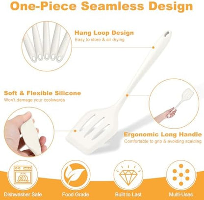 TeamFar Silicone Cooking Utensil Set of 7, Kitchen Cooking Utensil Set