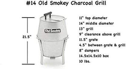 Old Smokey Charcoal Grill #14 (Small)