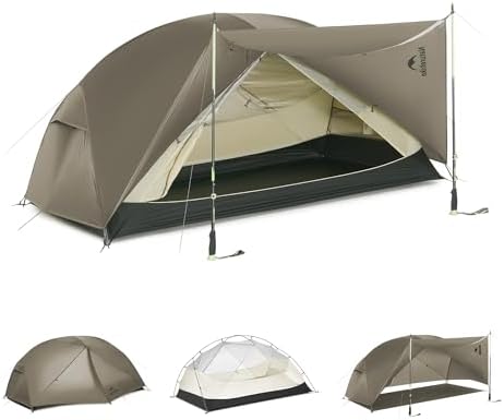 Naturehike Mongar Upgraded 1/2/3 Person Backpacking Tent,Waterproof Lightweight Camping Tent with Footprint