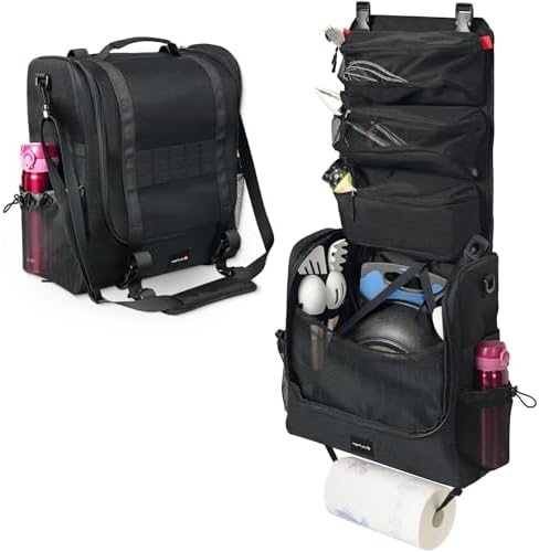 Camp Kitchen Organizer with Hanging Storage & Paper Towel Holder