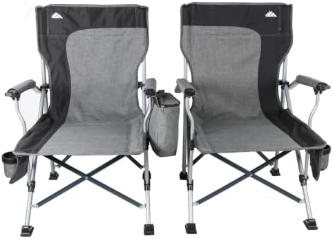 Ablazer 2 Pack Padded High Back Camping Chairs, 350 lb Capacity Each