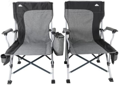 Ablazer 2 Pack Padded High Back Camping Chairs, 350 lb Capacity Each