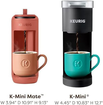 Keurig K-Mini Mate Single Serve K-Cup Pod Coffee Maker, Brews Up to 12 oz Cup, Compact Portable Coffee Machine for Small Spaces, Great for Dorms & Offices, Red Rocks