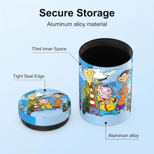 Aluminum Storage Jar Portable Airtight Smell Proof Container Bottle Multipurpose Storage Container for Spices, Coffee & Teas 70ml (Blue)