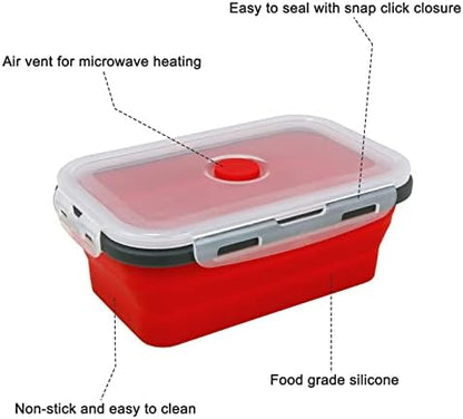 Guyuyii 4 Pack Collapsible Food Storage Containers with Lids