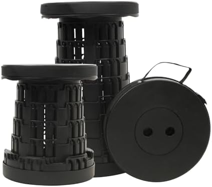 Collapsible Stool for Adults, Portable Folding Camping Seat, 500lbs