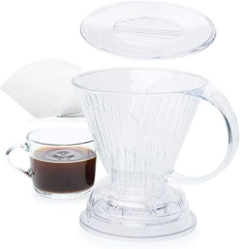 Clever Coffee Dripper | Large 18 oz | Clear | BPA-Free | 100 Filters