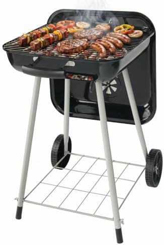 Charcoal Grill 17.5" Square Portable BBQ Kettle for Camping Picnic