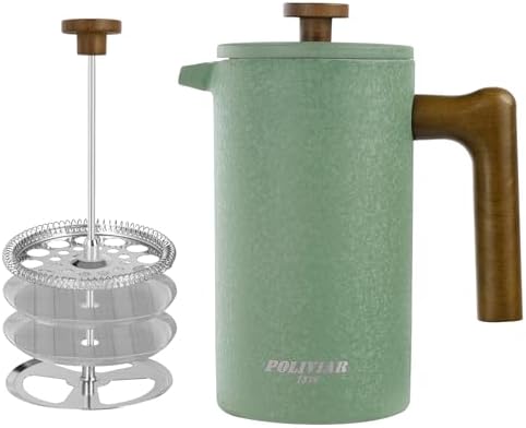 POLIVIAR French Press Coffee Maker, 34 oz