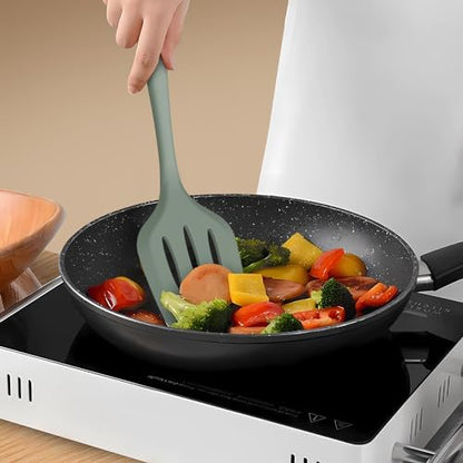 AOTHOD Silicone Cooking Utensils Set - 446°F Heat Resistant Silicone Kitchen Utensils,Spatula,Spoon, Kitchen Utensil Sets Gadgets Tools Set for Nonstick Cookware,Dishwasher Safe BPA FREE (Multicolor)
