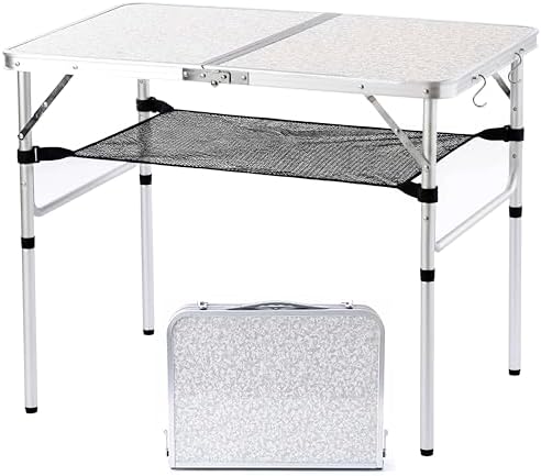 YUFIFAIRY Aluminum Camp Table, 36''L x24''W Folding Table Portable