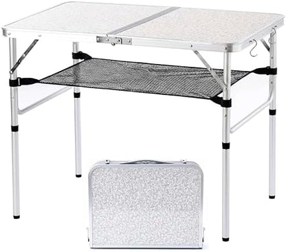 YUFIFAIRY Aluminum Camp Table, 36''L x24''W Folding Table Portable