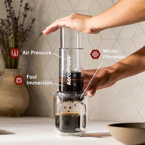AeroPress Clear Coffee Press, French Press, Pour-Over & Espresso Style