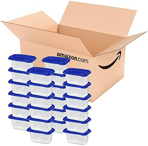 Ziploc Food Storage Meal Prep Containers Reusable for Kitchen Organization, Smart Snap Technology, Dishwasher Safe, Mini Rectangle, 24 Count
