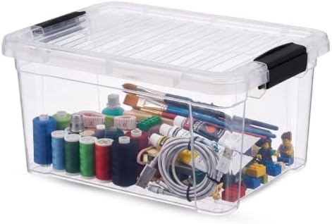 Superio 6.6 Quart Clear Plastic Storage Boxes with Lids, Stackable Organizer Containers, BPA-Free Storage Bins for Home, Office, School & Dorm, 1 Pack