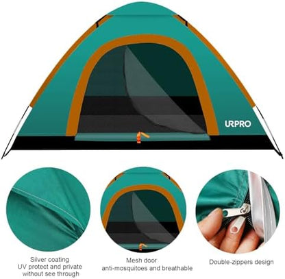 Portable Camping Tent, 2 Person Lightweight, Waterproof Windproof, UV Protection for Outdoor US