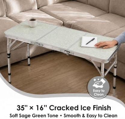 Yriuat Folding Camping Table 3ft Portable Picnic Table, 35" x 16"