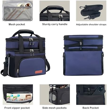 JOINGO Tactical Lunch Box for Men/Women, 16L Expandable Insulated Lunch Bag