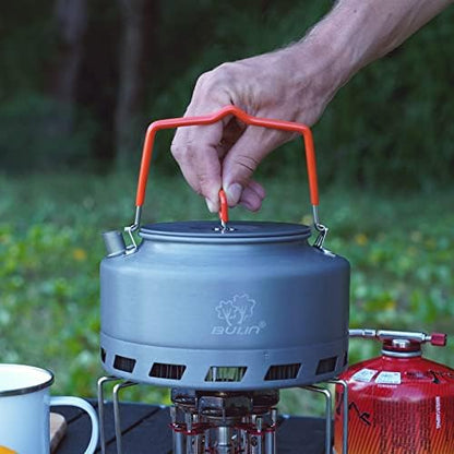Bulin Camping Kettle, 1.6L Heat Exchange Camp Portable Tea Coffee Pot