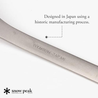 Snow Peak Titanium Spork for Outdoor Use, Portable and Durable, Purple