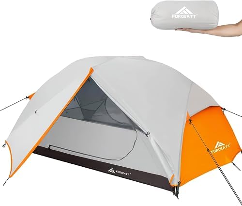 Forceatt Tent for 2 and 3 Person is Waterproof and Windproof, Camping Tent for 3 to 4 Seasons,Lightweight Aluminum Pole Backpacking Tent Can be Set Up Quickly,Great for Hiking