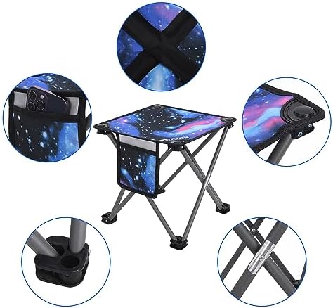 Roptat 2 Pack Camping Stool,Portable Folding Compact Lightweight Stool Seat for Camping Fishing Hiking Gardening Outdoor Walking Backpacking Travelling and Beach with Carry Bag