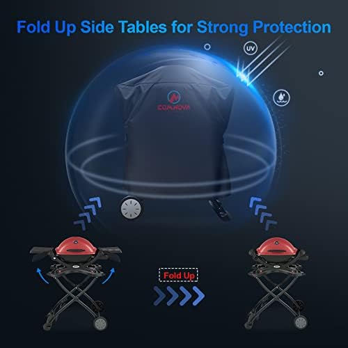 Comnova Weber Grill Cover - Q Series, Q2000/Q200/Q1000/Q100, Q2200, 2400, 1200, 1400 & More - Heavy Duty & Waterproof