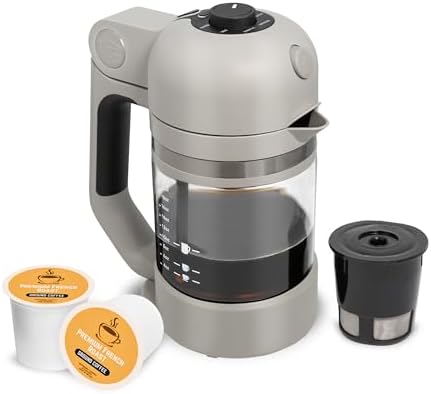 VINCI Micro Café Brewer Compact Coffee Maker for K-Cups & Grounds (Gray)