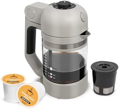 VINCI Micro Café Brewer Compact Coffee Maker for K-Cups & Grounds (Gray)