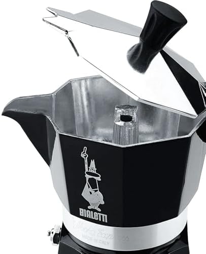 Bialetti Moka Express Iconic Italian Stovetop Espresso Maker (Black, 6 Cups)