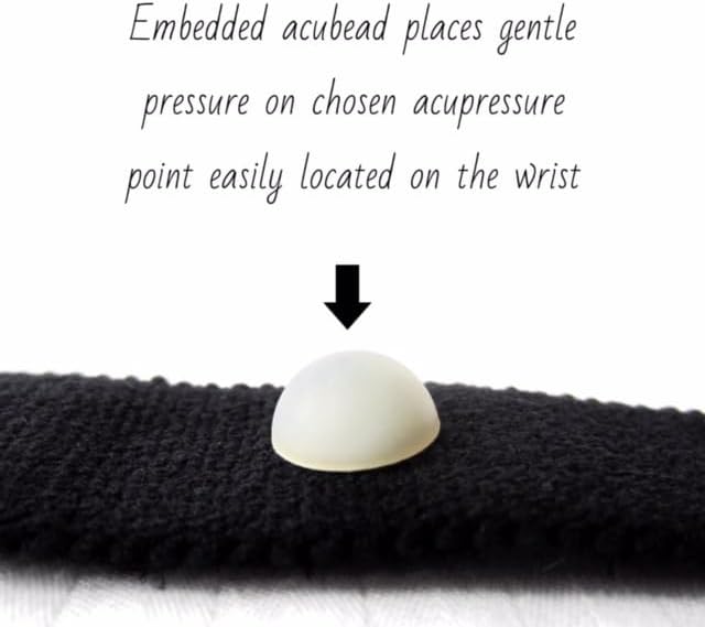 AcuBalance Motion Sickness Bracelets – Comfortable Waterproof Acupressure Band for Natural Nausea Relief, Ideal for Travel (Pair), Pink (Medium 7")