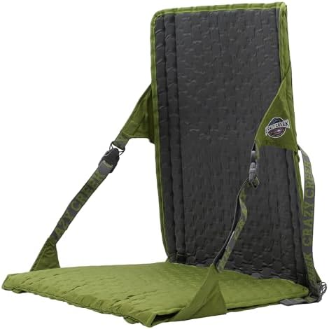 Crazy Creek HEX 2.0 PowerLounger for Day Hiking & Backpacking Trips, 250 LBS Weight Capacity, Adjustable Straps, Compact Design, Water-Resistant Olive/Slate