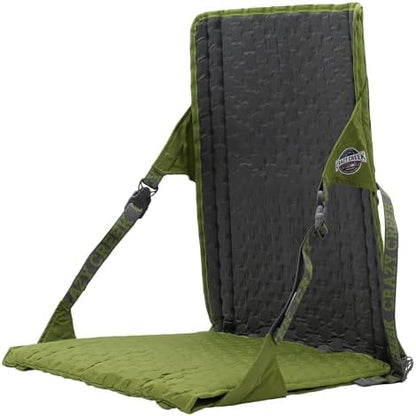 Crazy Creek HEX 2.0 PowerLounger for Day Hiking & Backpacking Trips, 250 LBS Weight Capacity, Adjustable Straps, Compact Design, Water-Resistant Olive/Slate
