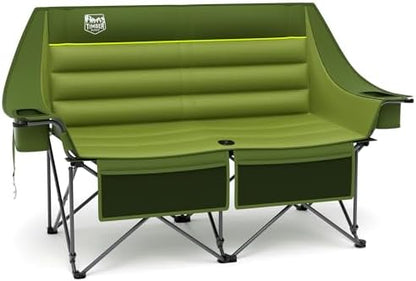 Timber Ridge Double Camping Chair Heavy Duty Outdoor Folding Camp Couch