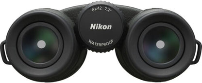 Nikon PROSTAFF P7 8x42 Binoculars Bundled with Harness Strap + Deluxe Cleaning Kit + Smartphone to Binocular Adapter + Microfiber Cleaning Cloth (5 Items)