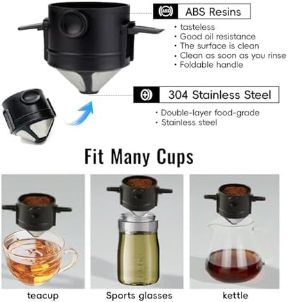 KOKKOYA Stainless Steel Camping Cups Mug Small Backpacking Bush Pot Set