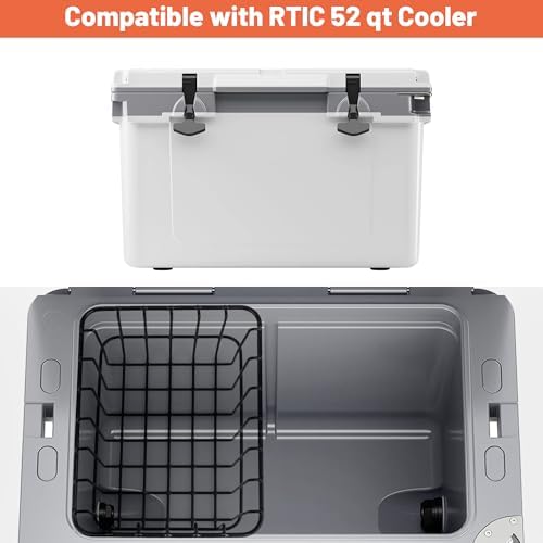 52 & 72 Qt Cooler Basket Compatible with RTIC 52 & 72 Qt Ultra-Light Coolers, Perfect for Organization Accessory, Black