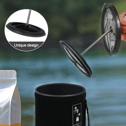 2-Pack Silicone French Press Coffee Makers compatible with Jetboil Flash Camping Stoves, french press coffee maker for Jetboil Flash Camping Stoves，Regular Size (2)