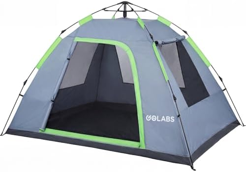 Golabs Pop Up Camping Tent for 2/3 Person, Quick Setup by Pre-Attached Pole