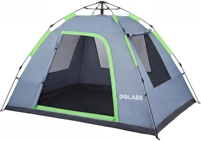 Golabs Pop Up Camping Tent for 2/3 Person, Quick Setup by Pre-Attached Pole