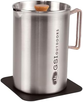 GSI Outdoors Glacier Stovetop JavaPress, 40 fl oz, French Press Maker