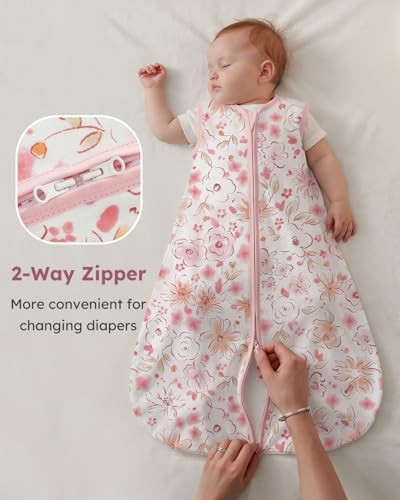 Yoofoss Baby Sleep Sack 18-24 Month 0.5TOG 100% Organic Cotton 2-Way Zipper