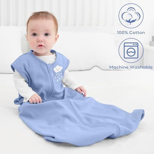 Yoofoss Baby Sleep Sack 24-36 Month 0.5TOG 100% Organic Cotton 2-Way Zipper