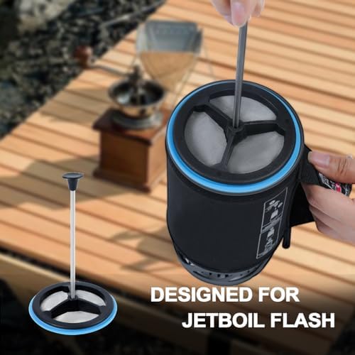 2-Pack Silicone French Press Coffee Makers compatible with Jetboil Flash Camping Stoves, french press coffee maker for Jetboil Flash Camping Stoves，Regular Size (2)