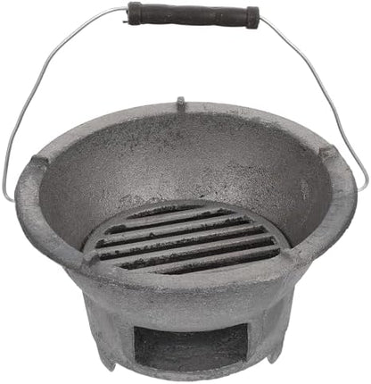 DOITOOL Cast Iron Charcoal Stove Outdoor Portable Bbq Stove for Camping Backyard Grilling and Picnic Cooking 8.26 X 8.26 X 4.33 in 1